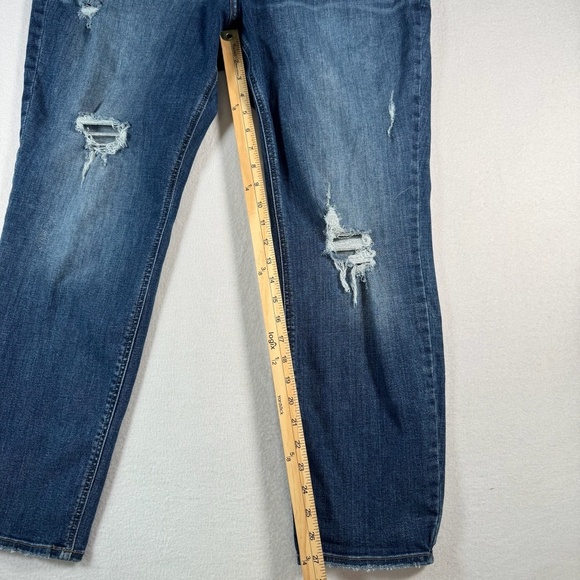 Silver Jeans Womens 18 Blue Boyfriend Straight Mid Rise Medium Wash Stretch - Picture 8 of 11